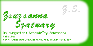 zsuzsanna szatmary business card